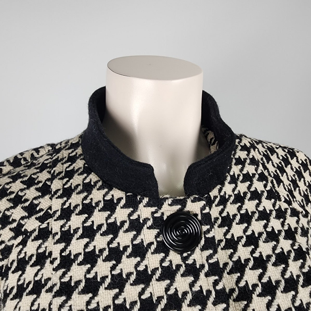 Vintage Antels Wool Houndstooth Swing Coat Size 2-3X