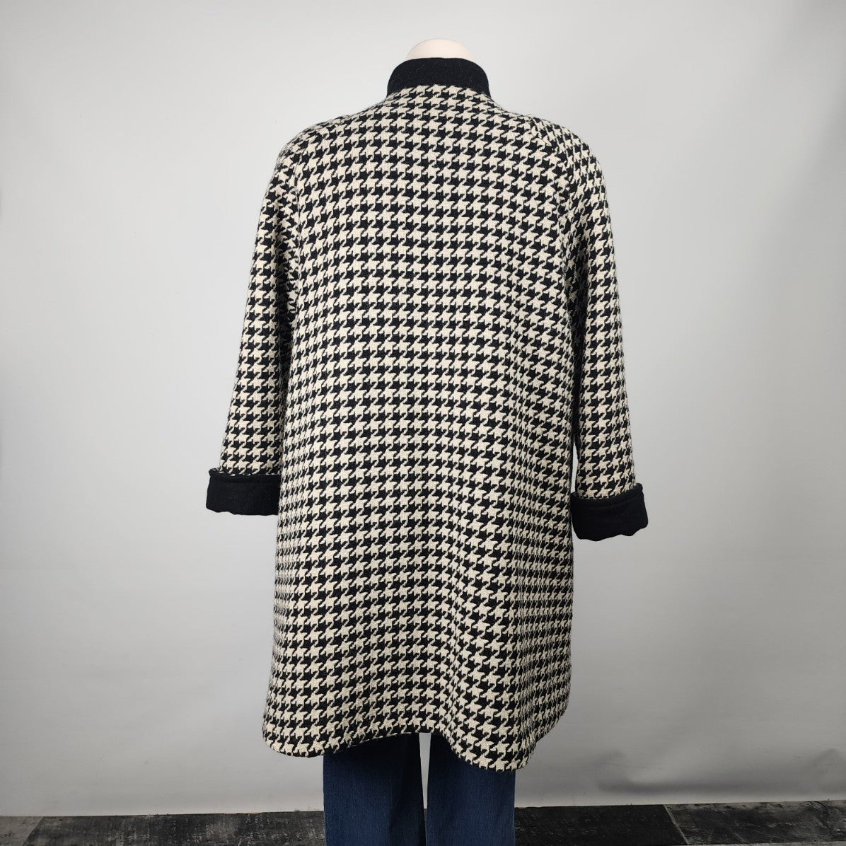 Vintage Antels Wool Houndstooth Swing Coat Size 2-3X