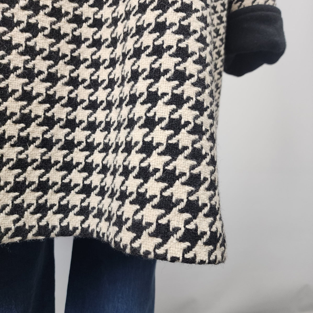 Vintage Antels Wool Houndstooth Swing Coat Size 2-3X