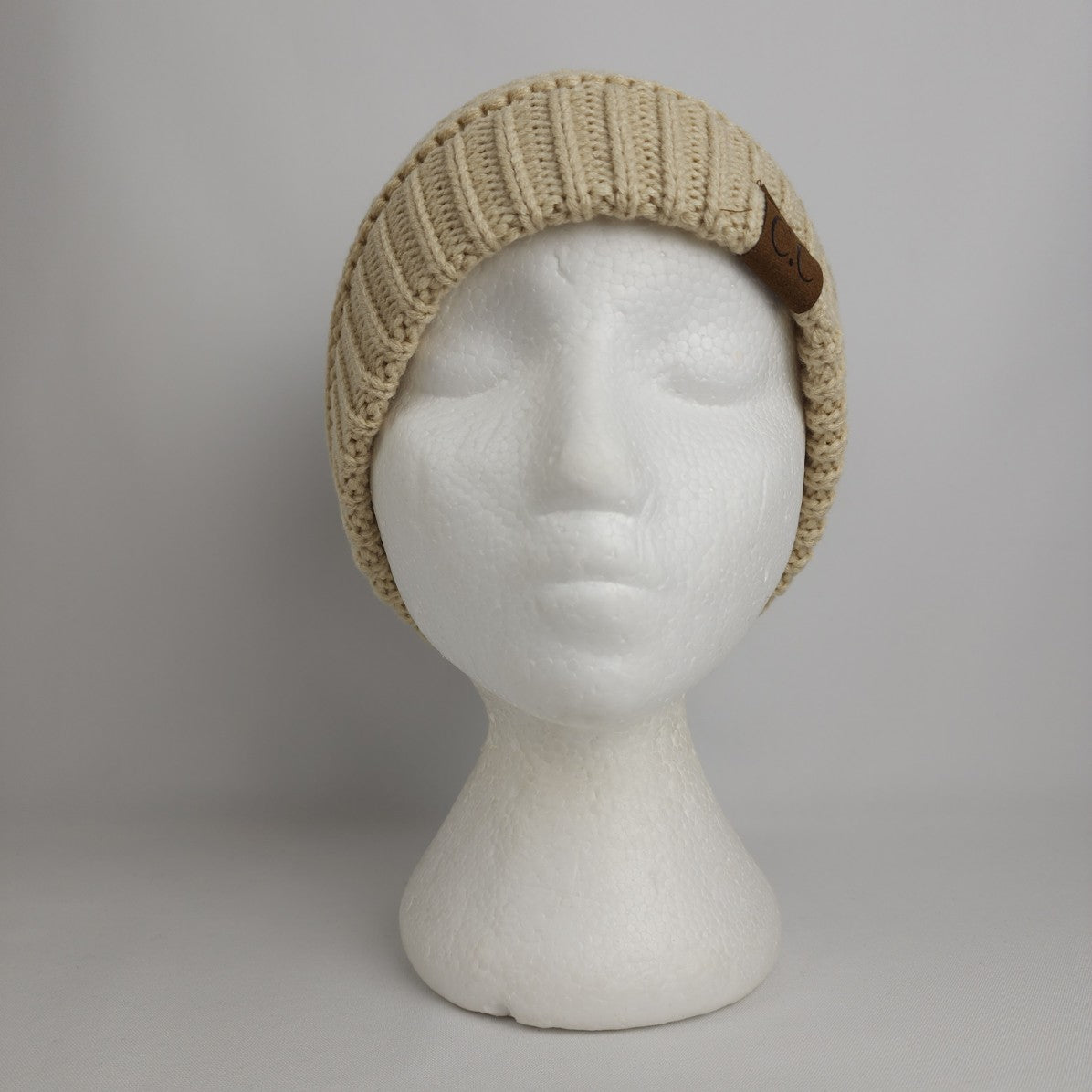 C.C Cream Knit Beanie Hat