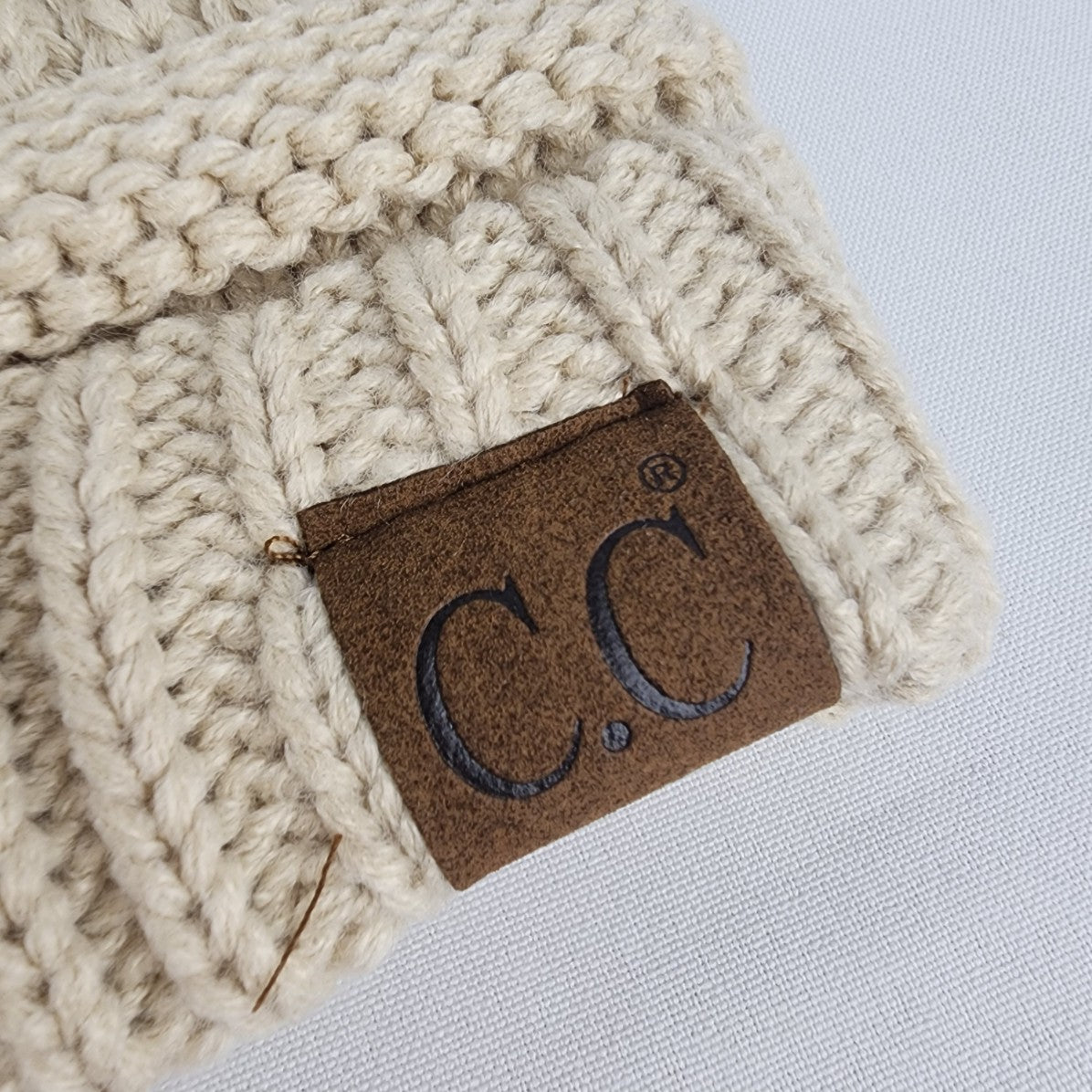 C.C Cream Knit Beanie Hat