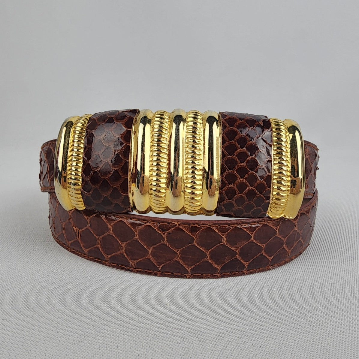 Vintage Jana Brown Snake Skin Belt Size M/L