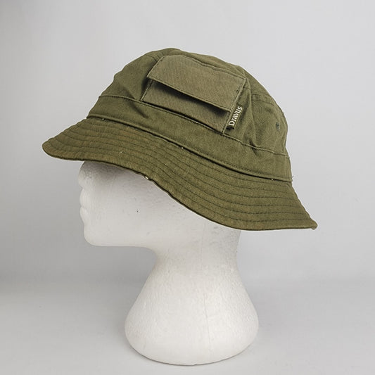 Davus Green Cotton Bucket Hat