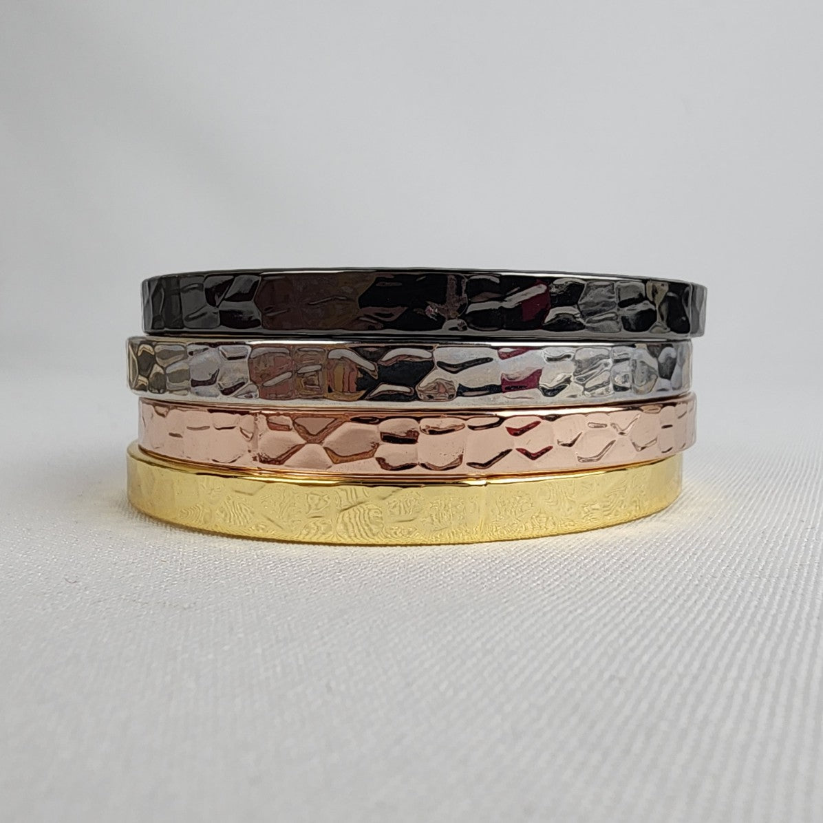 Multi Tone Stacked Bangle Bracelets