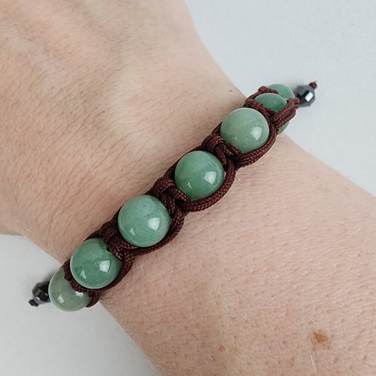 Green Natural Stone Adjustable Bracelet