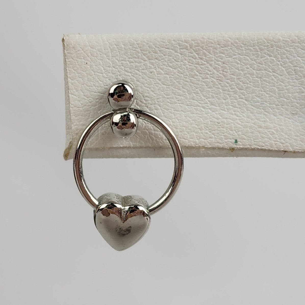 Lia Sophia Silver Heart Hoop Earrings