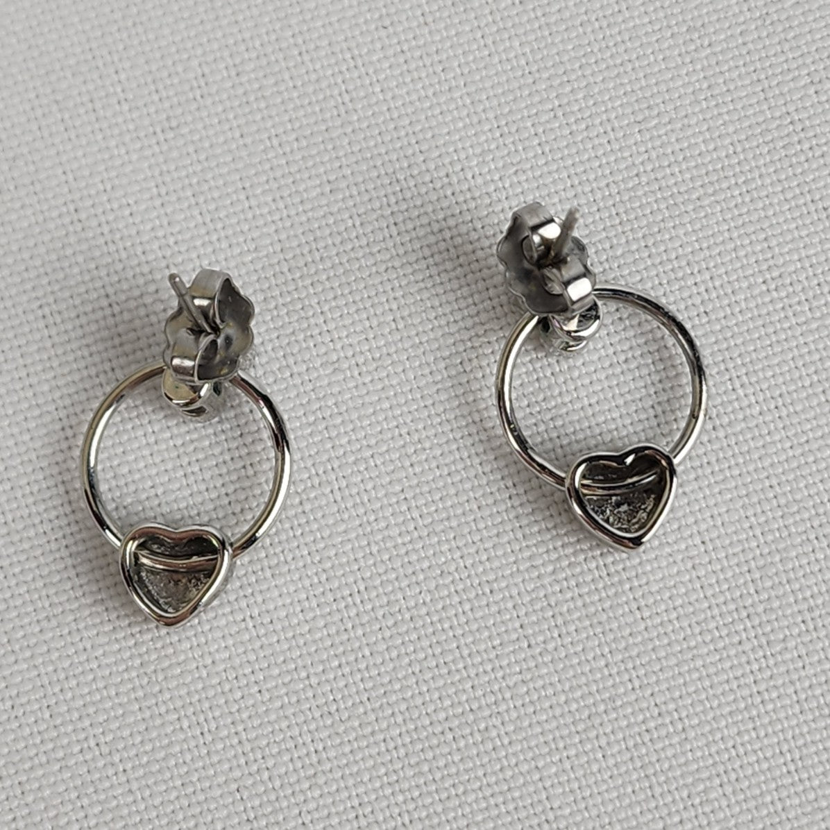 Lia Sophia Silver Heart Hoop Earrings