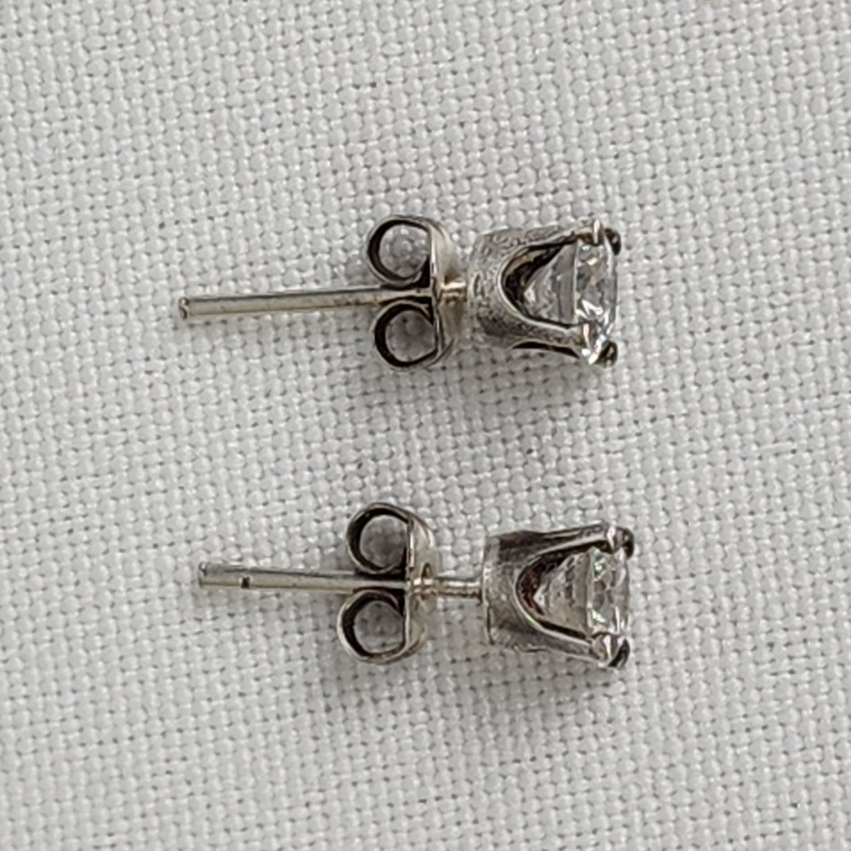 Sterling Silver Crystal Stud Earrings