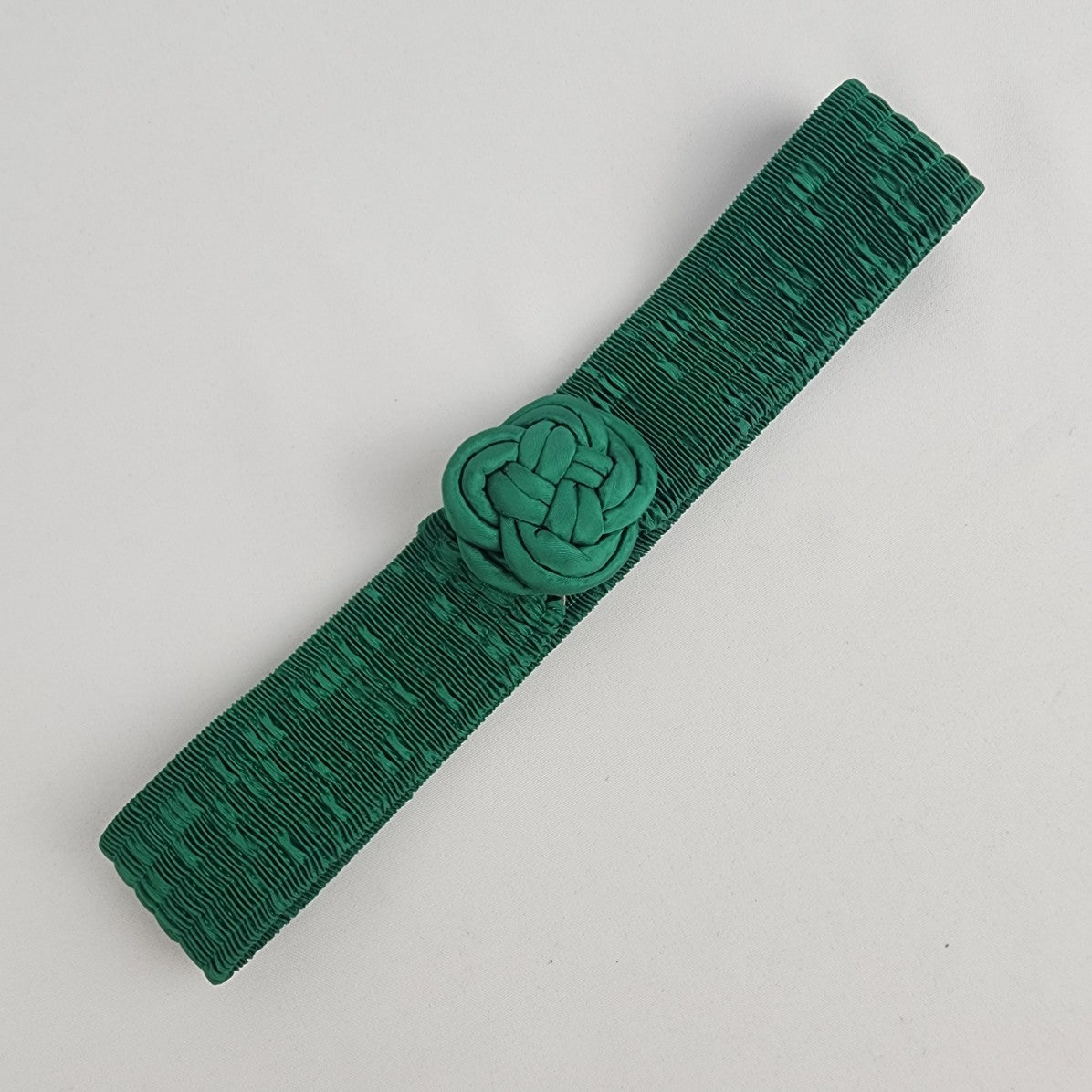 Vintage Green Rose Stretch Belt Size S