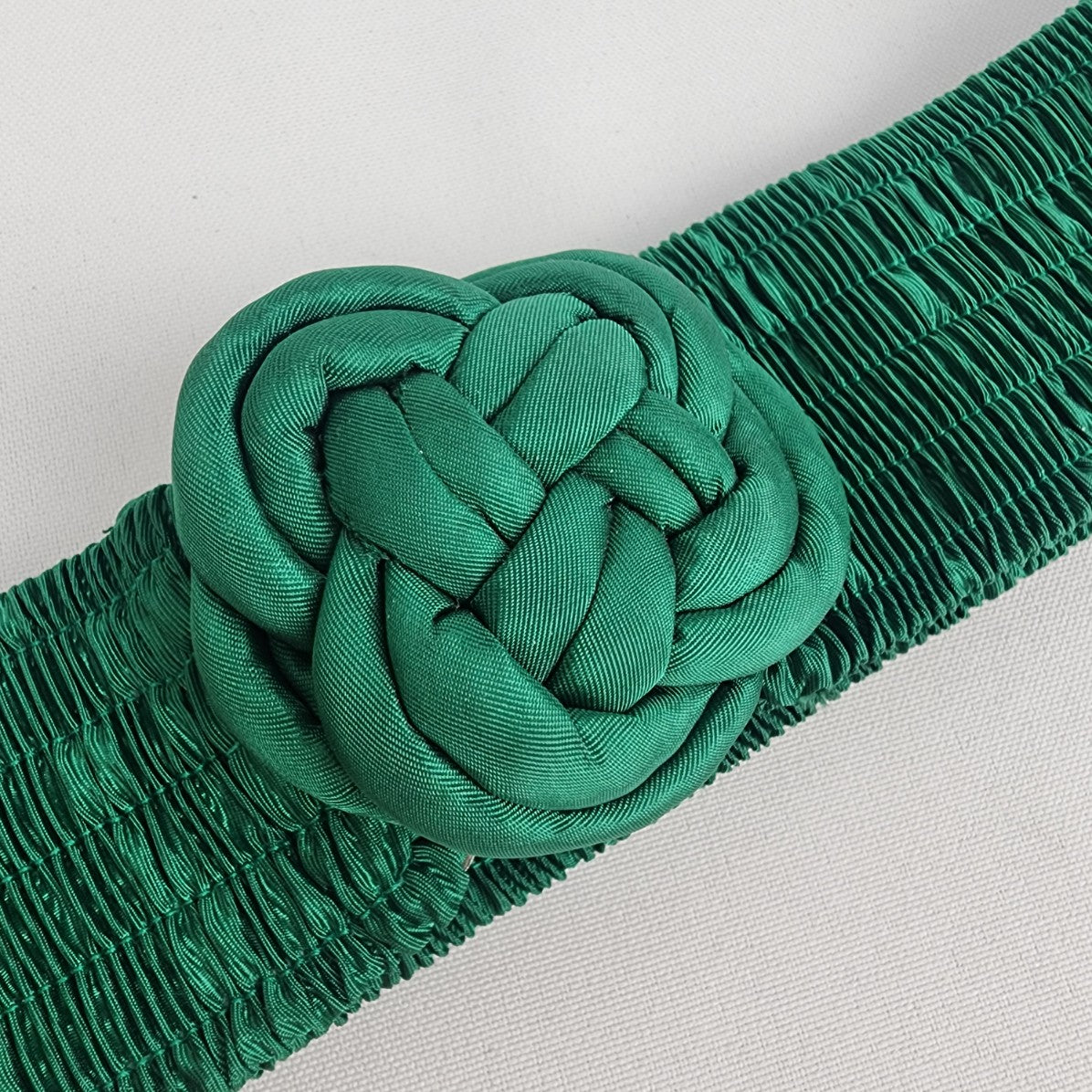 Vintage Green Rose Stretch Belt Size S