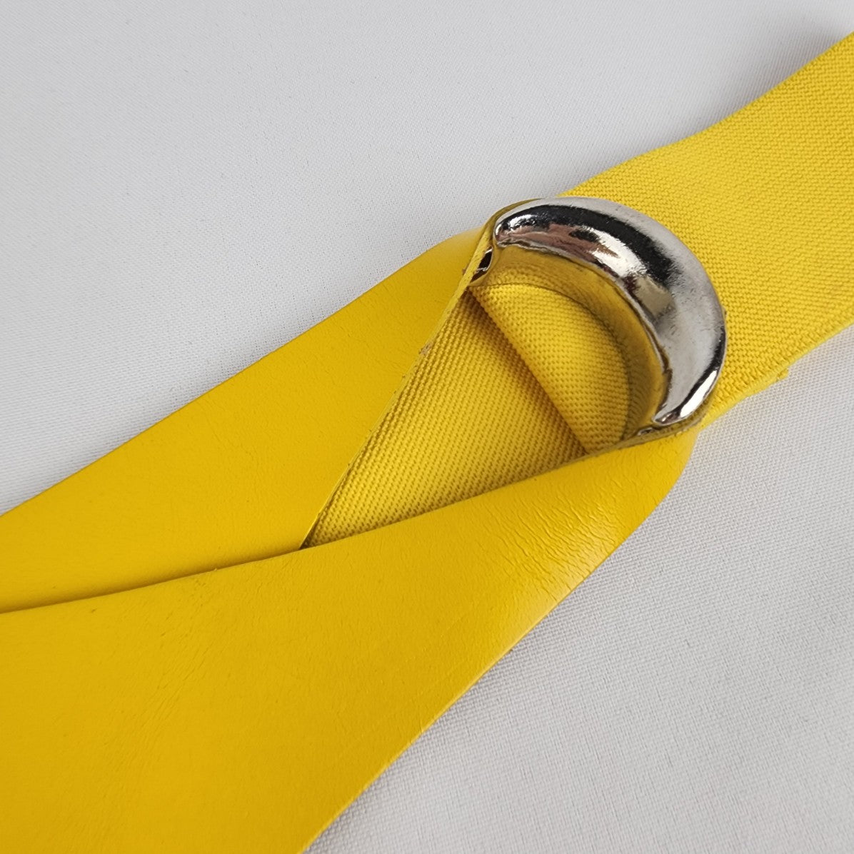 Vintage Yellow Stretch Belt Size M