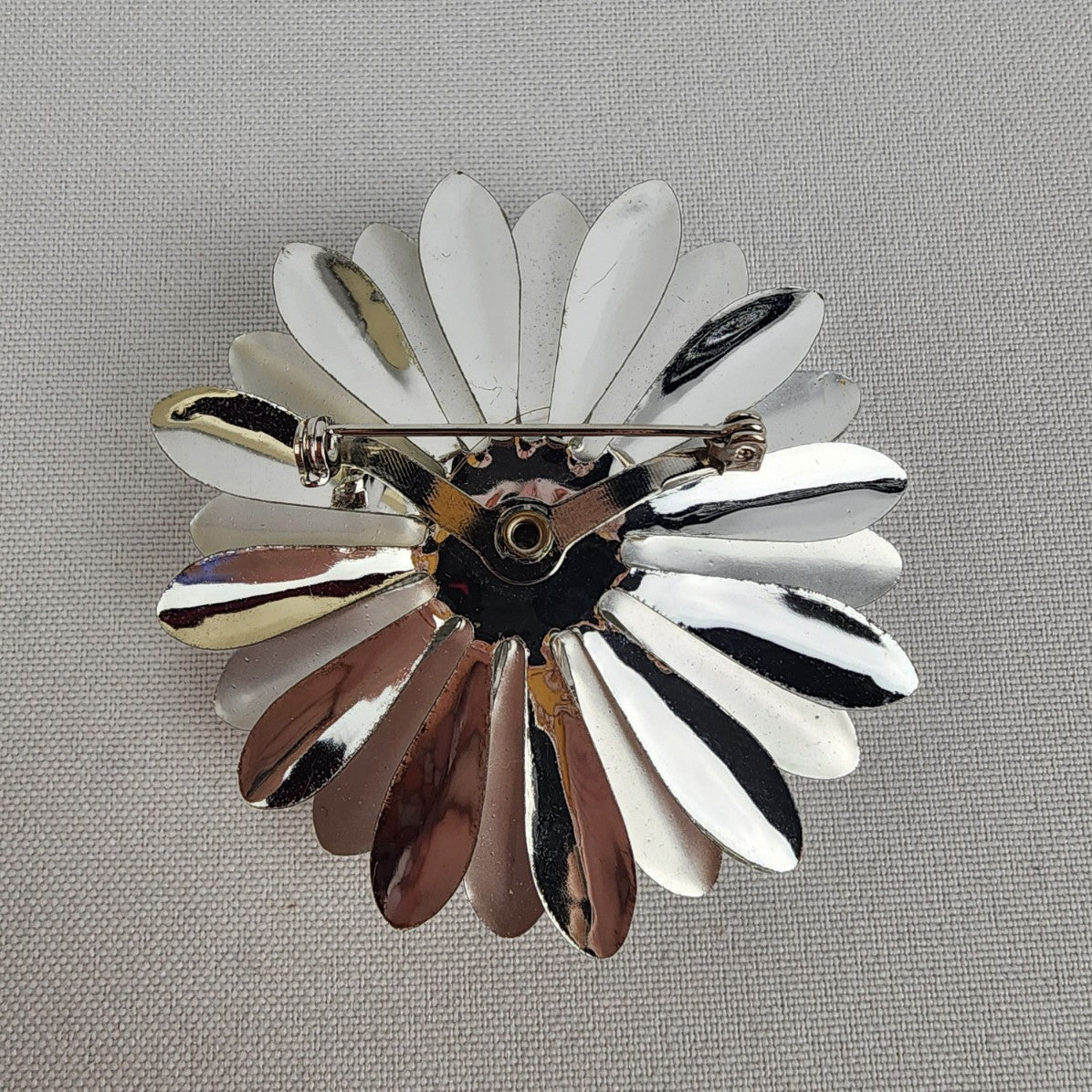 Vintage Silver Flower Brooch