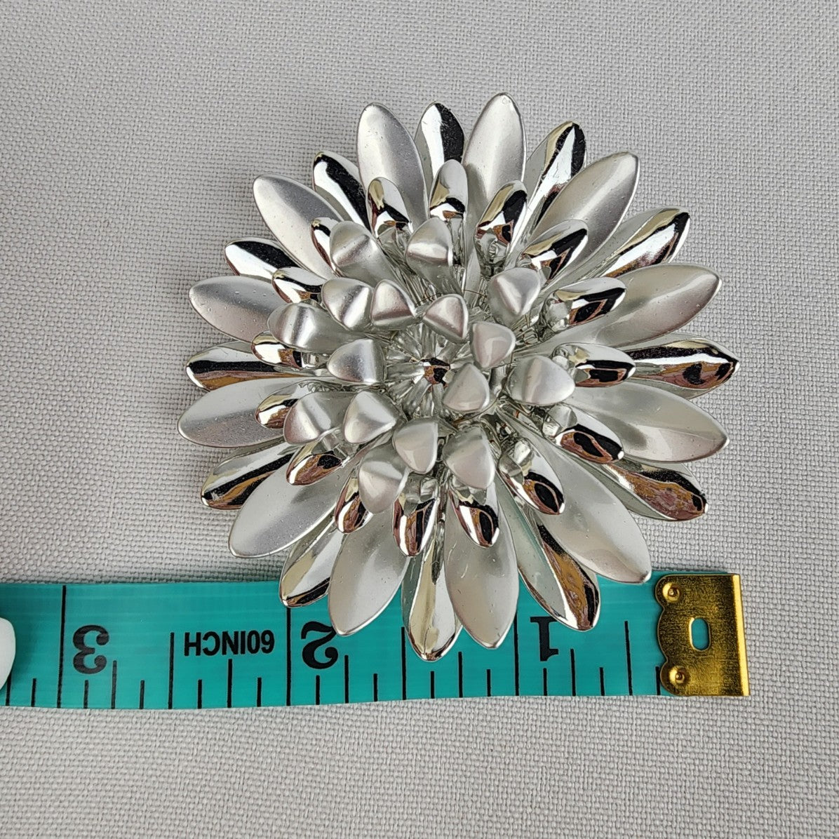 Vintage Silver Flower Brooch