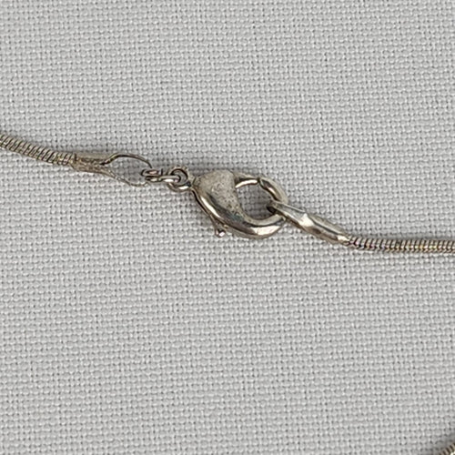Vintage Tibetan Ancient Mantra Sterling Pendant Chain Necklace
