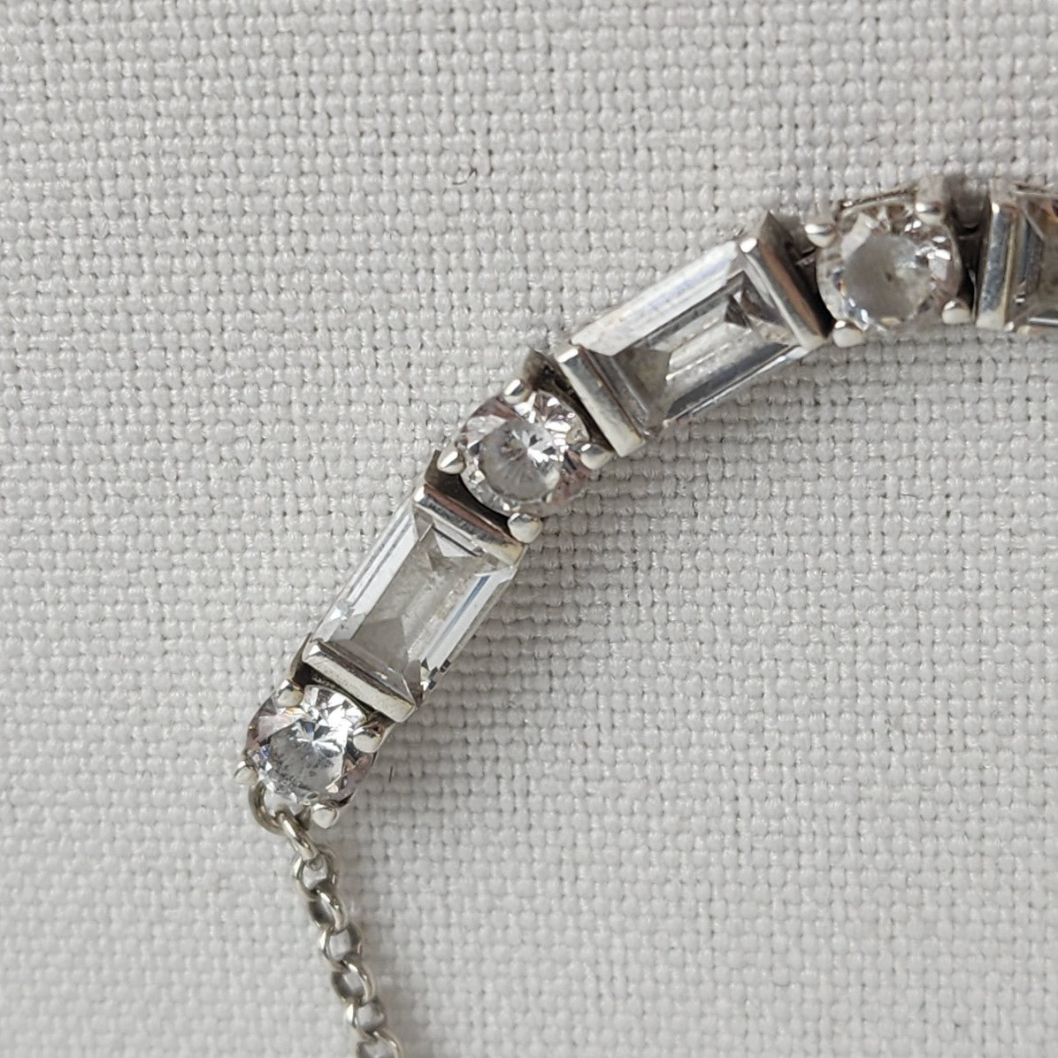 Michael Hill Jewelry 925 Sterling Silver Crystal Tennis Bracelet