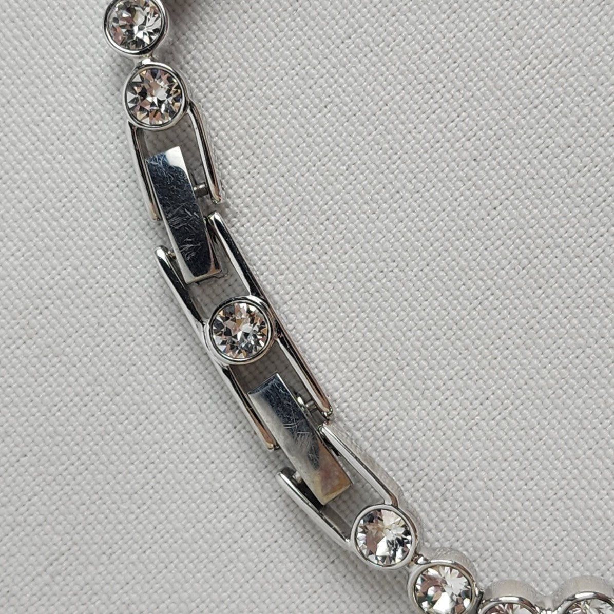 SWAROVSKI Silver Rhodium Finish Clear Crystals Tennis Bracelet