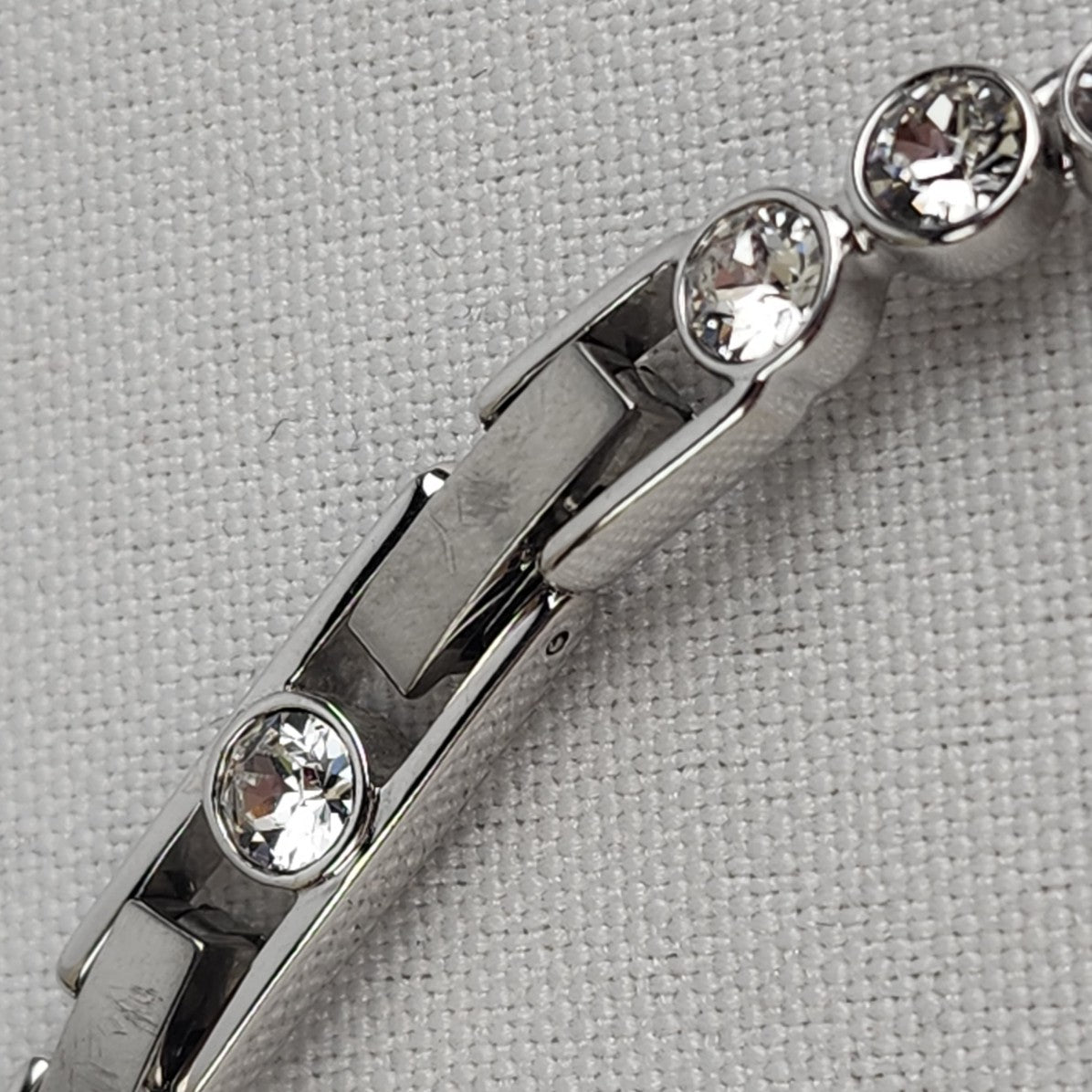 SWAROVSKI Silver Rhodium Finish Clear Crystals Tennis Bracelet