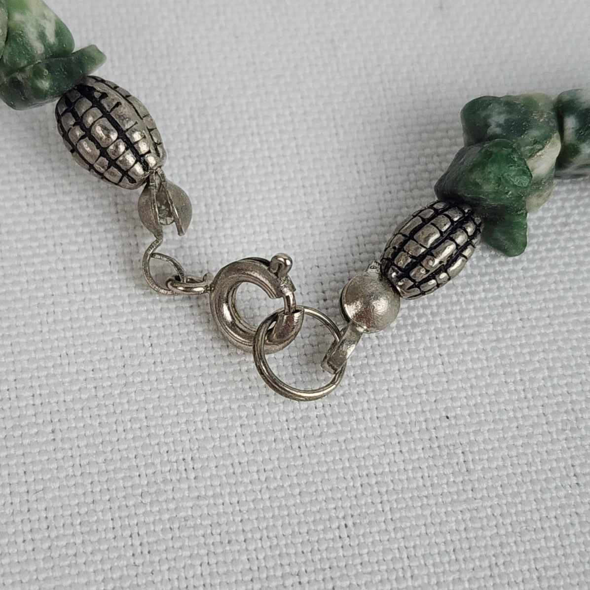 Vintage Green Natural Stone Beaded Necklace