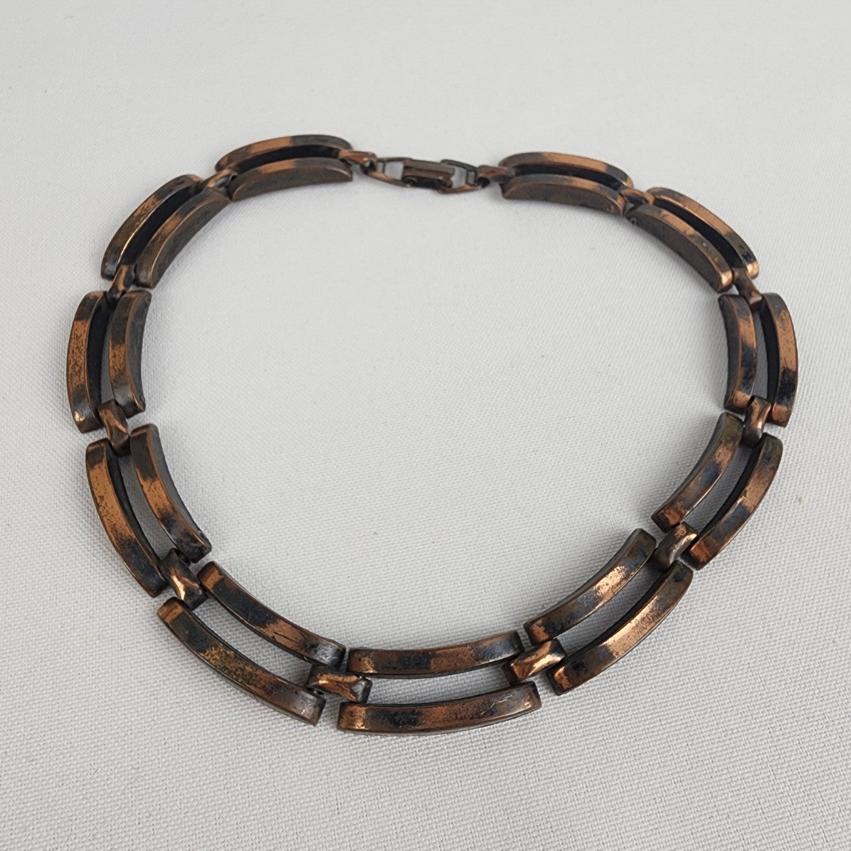 Vintage Copper Link Collar Necklace