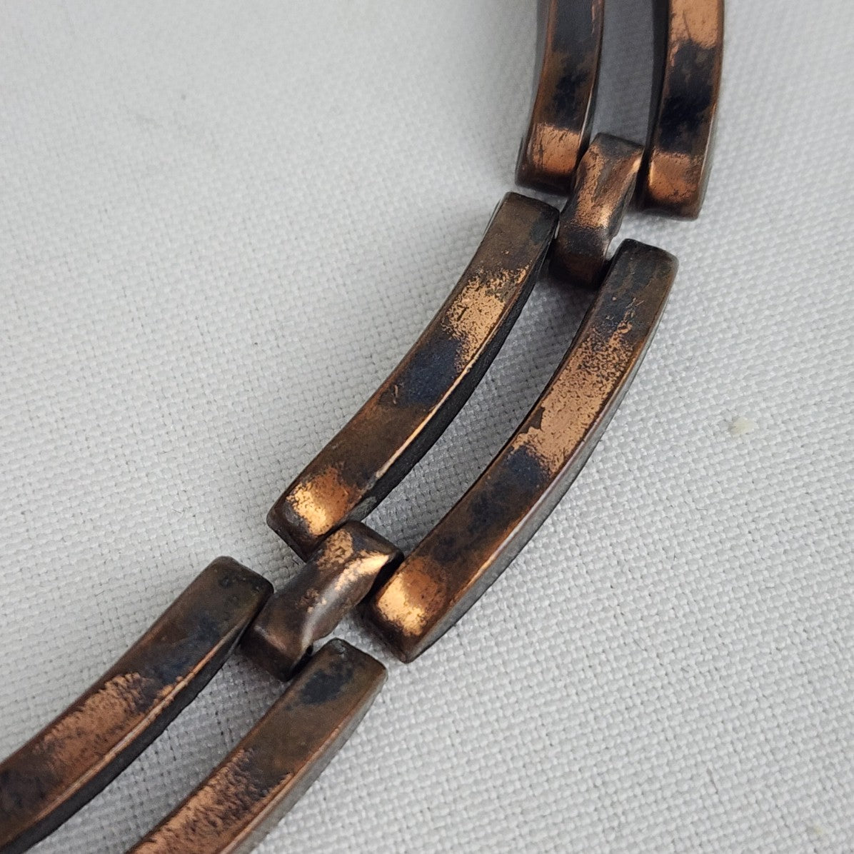 Vintage Copper Link Collar Necklace