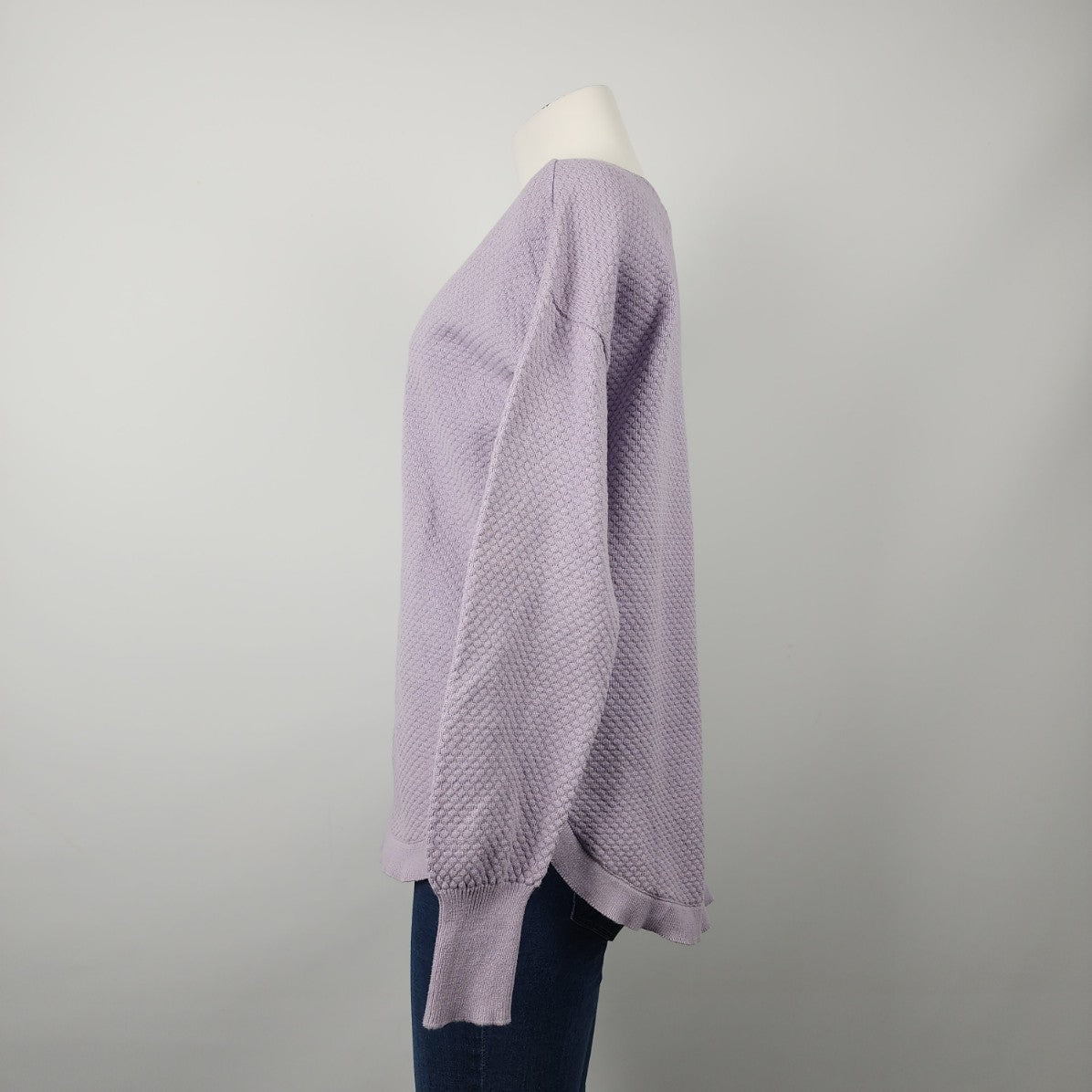 Matty M Purple Cotton Knit Sweater Size M