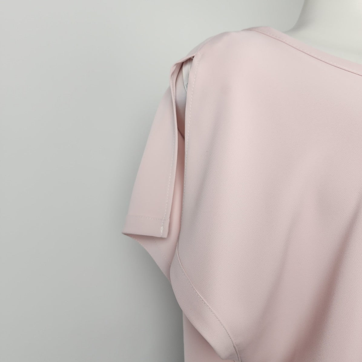 Frank Lyman Soft Pink Waist Tie Short Sleeve Blouse Top Size 12