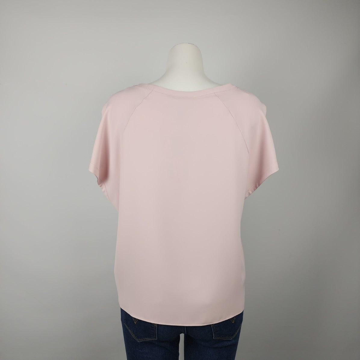 Frank Lyman Soft Pink Waist Tie Short Sleeve Blouse Top Size 12