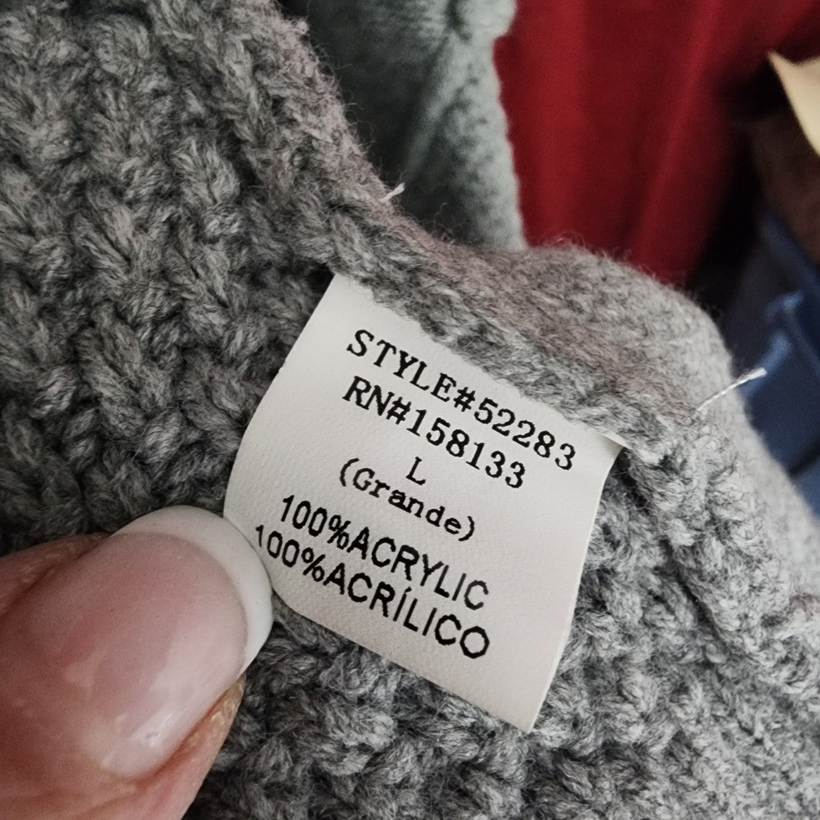 Staccato Grey Knit Cardigan Size L