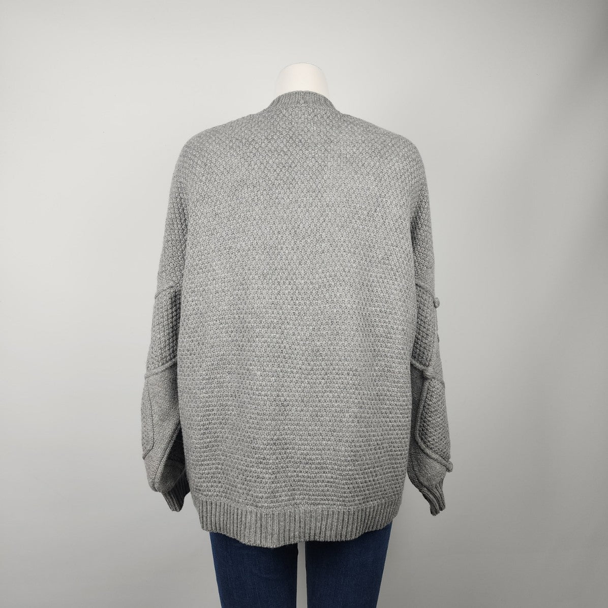 Staccato Grey Knit Cardigan Size L