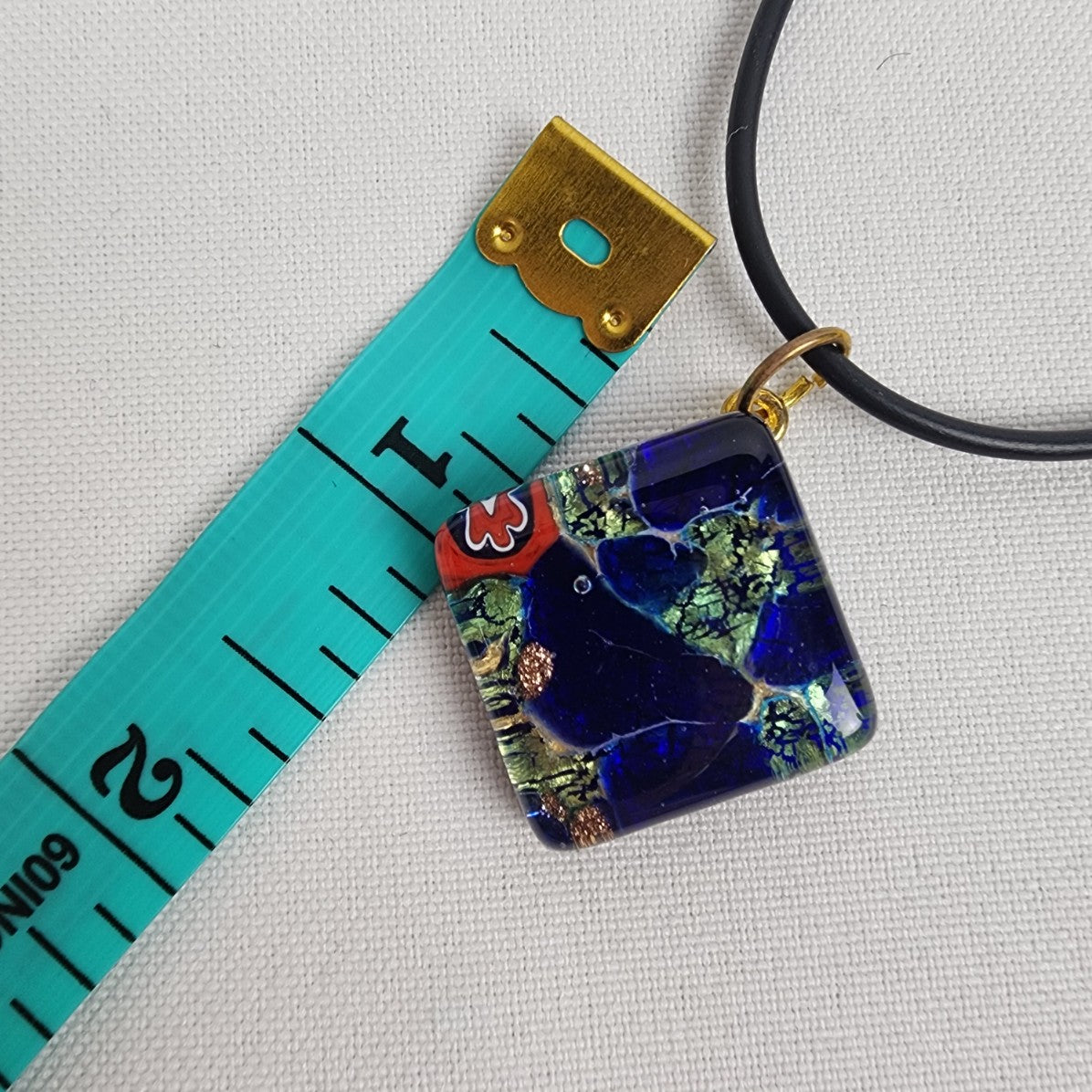 Murano Glass Pendant Cord Necklace