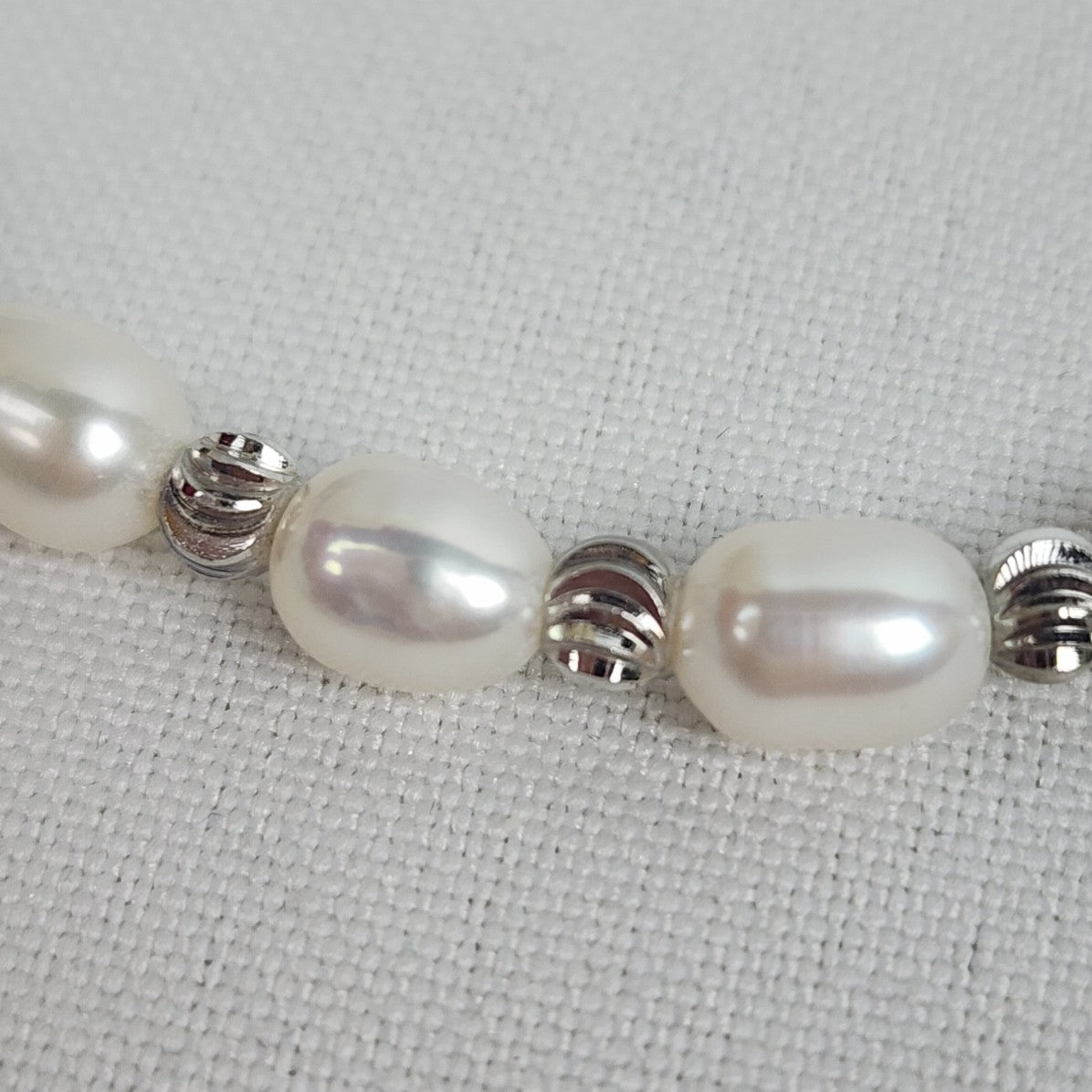 925 Sterling Faux Pearl Bracelet