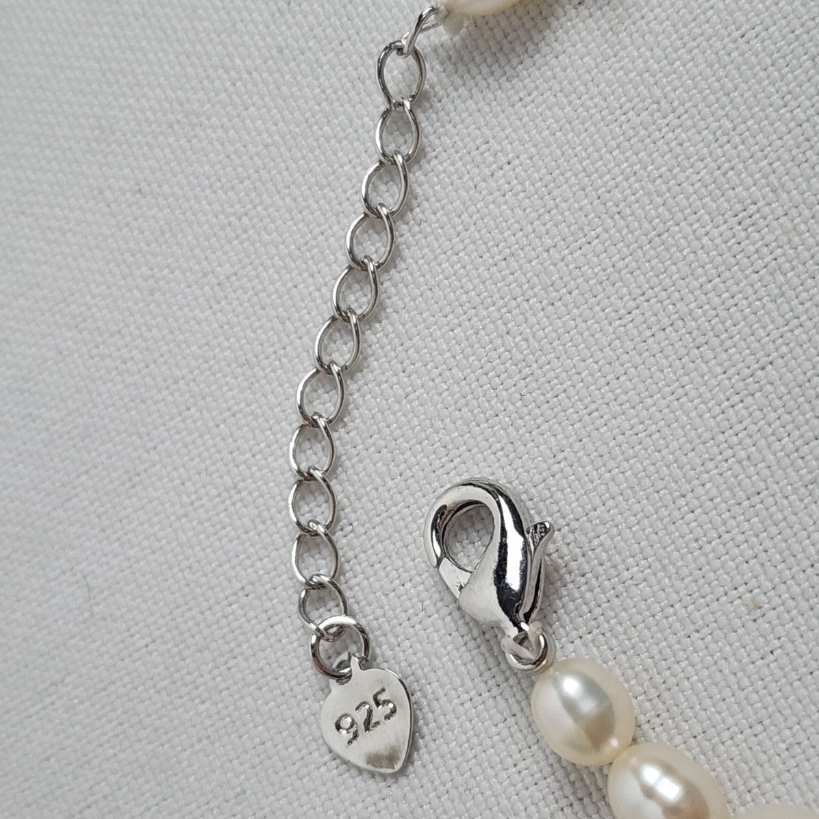 925 Sterling Faux Pearl Bracelet