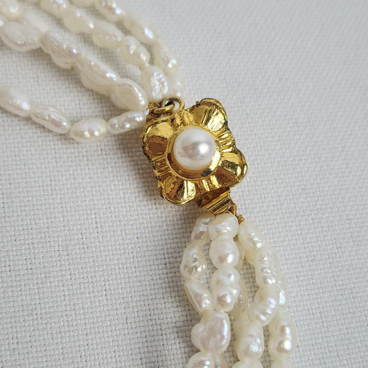 Vintage Fresh Water Pearls Layered Necklace