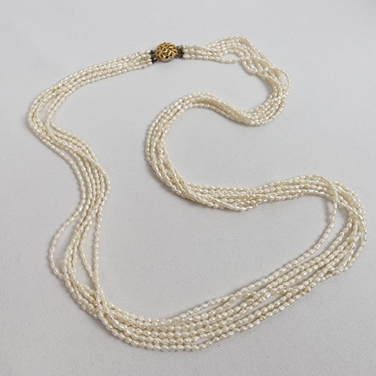 Vintage Freshwater Pearl Layered Long Necklace