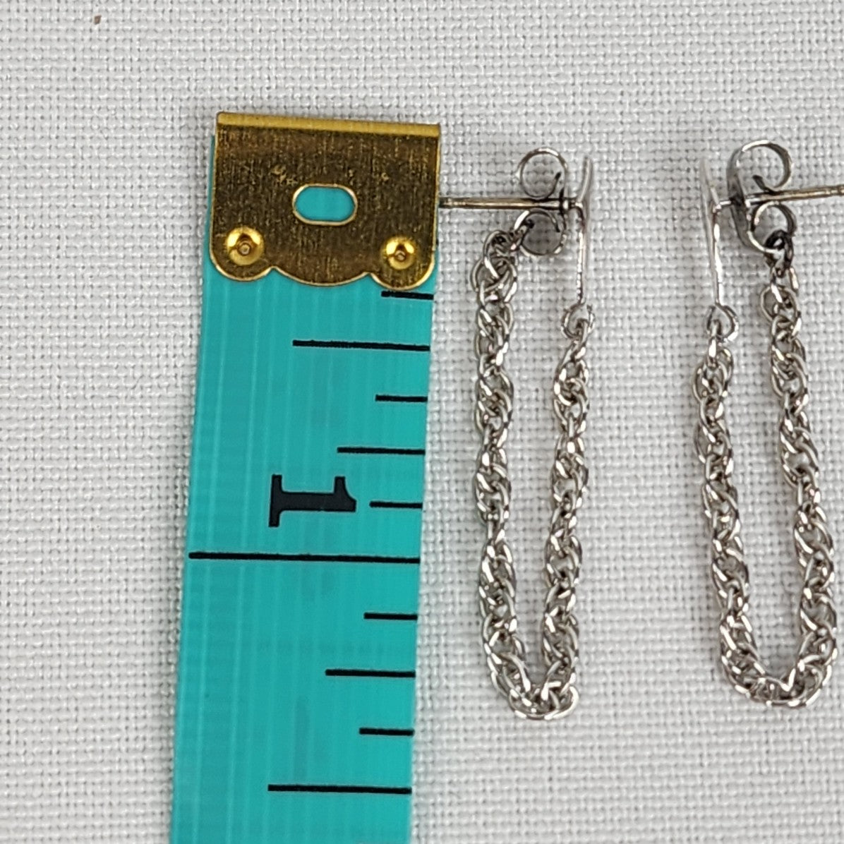 Vintage Silver Chain Drop Earrings