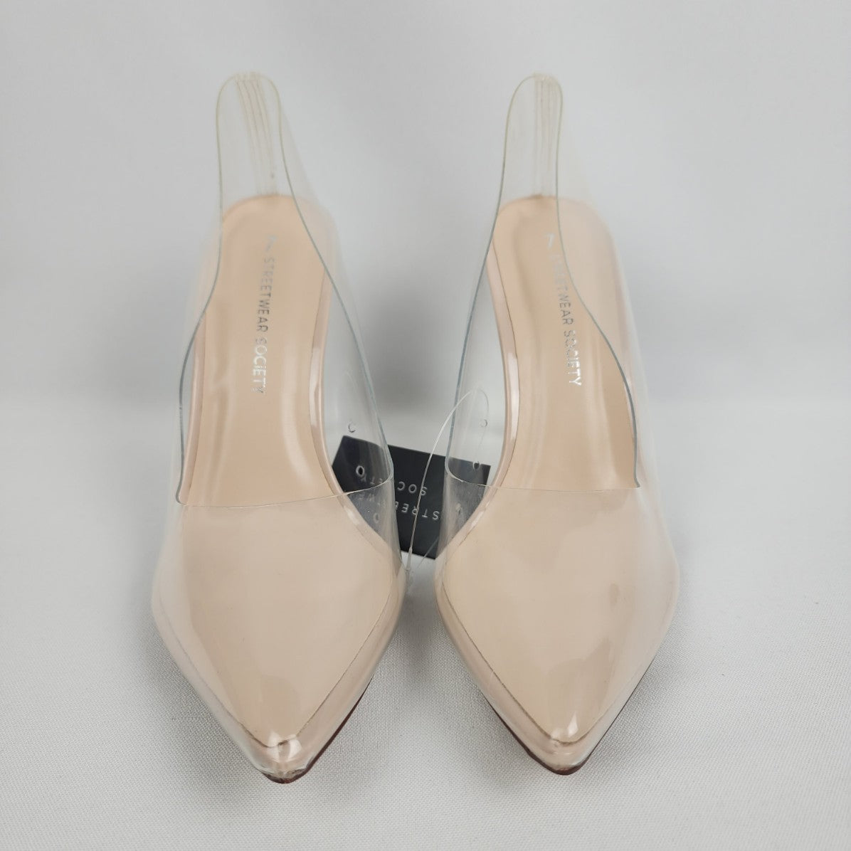 Nude Clear Heeled Shoes Size 7