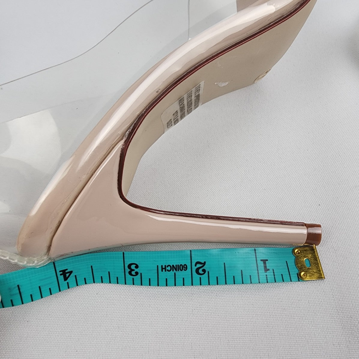 Nude Clear Heeled Shoes Size 7