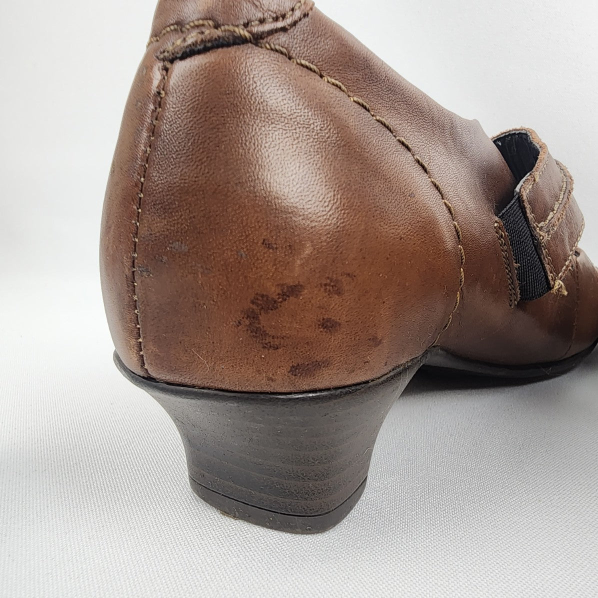 Remonte Dorndorf Brown Leather Low Heel Mary Jane Shoes Size 8.5