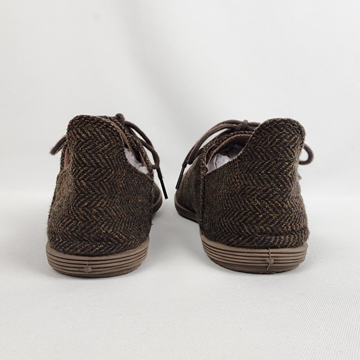 Blowfish Brown Tweed Lace Up Sneakers Size 9