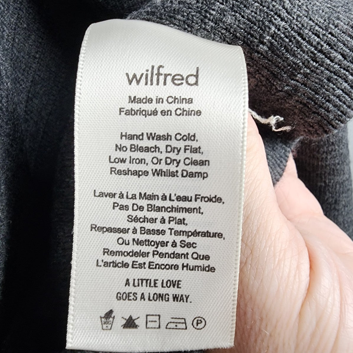 Wilfred Grey Wool Knit Coulotte Pants Size L