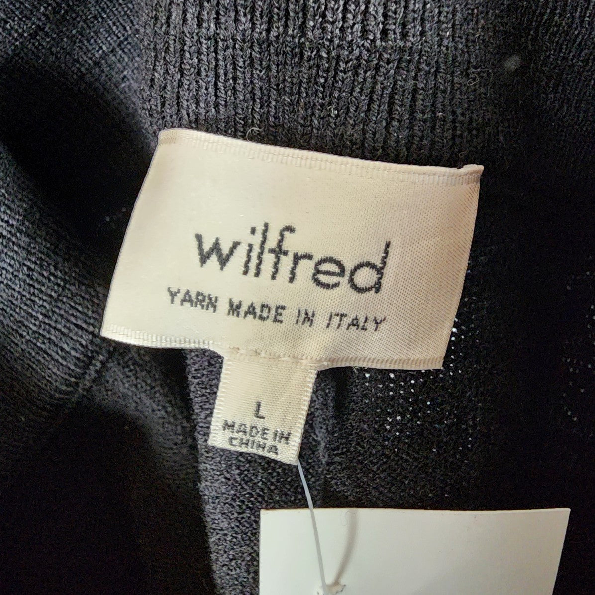 Wilfred Black Wool Knit Coulotte Pants Size L