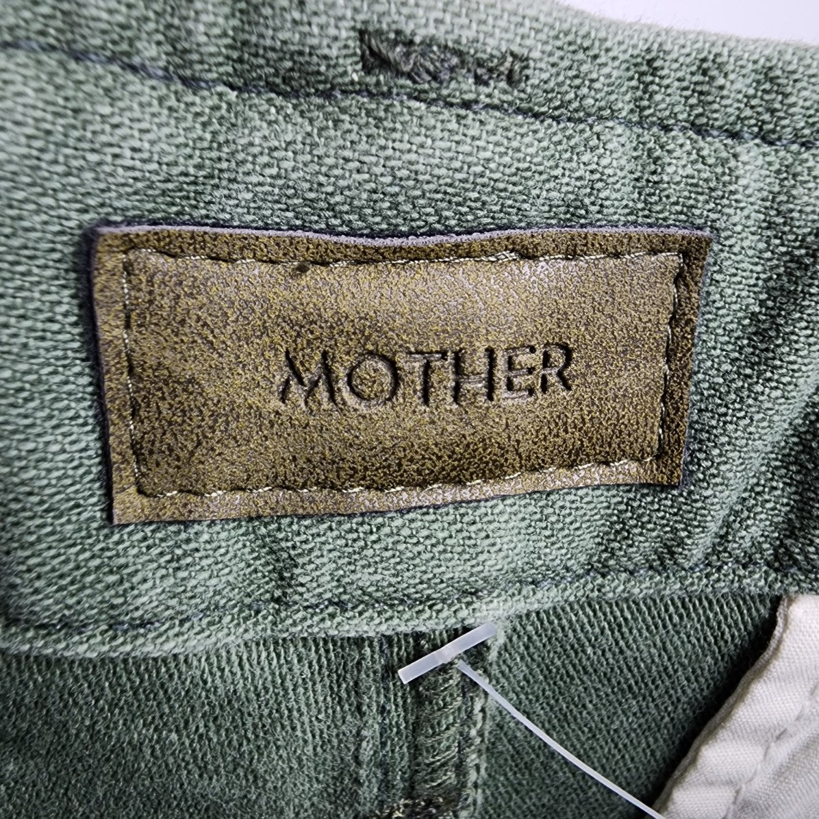 MOTHER Green The G.I. Jane Greaser Nerdy Straight-leg Pants Size 26