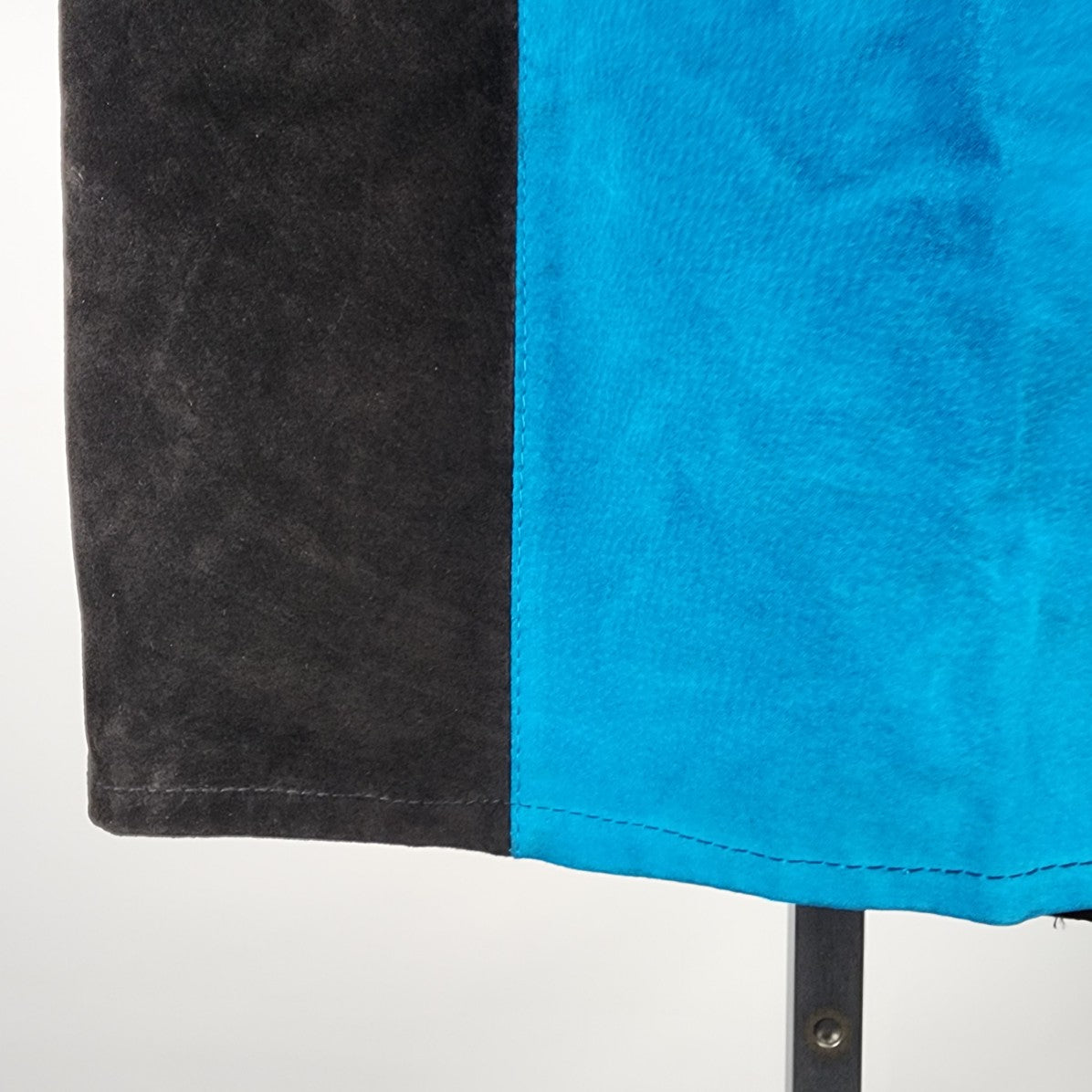 Vintage Blue & Black Suede Mini Skirt Size S