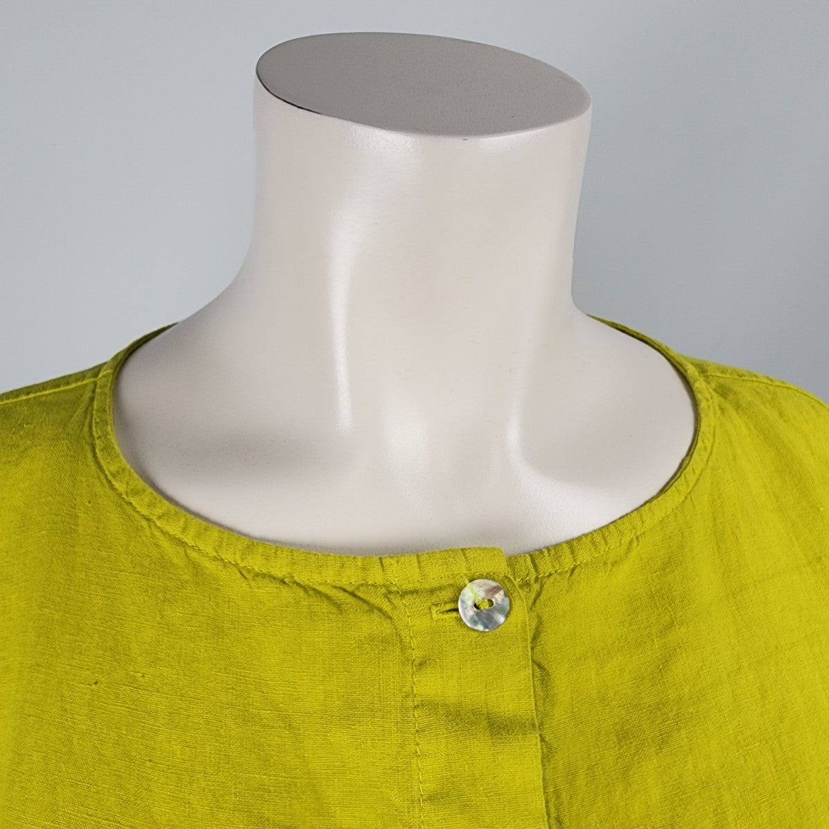 Bryn Walker Yellow Linen Button Up Blouse Size L/XL