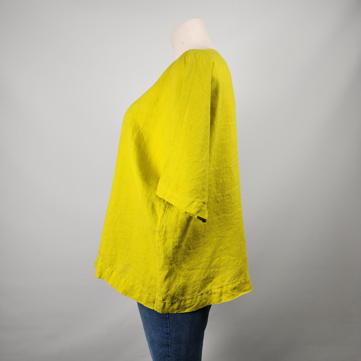 Bryn Walker Yellow Linen Button Up Blouse Size L/XL