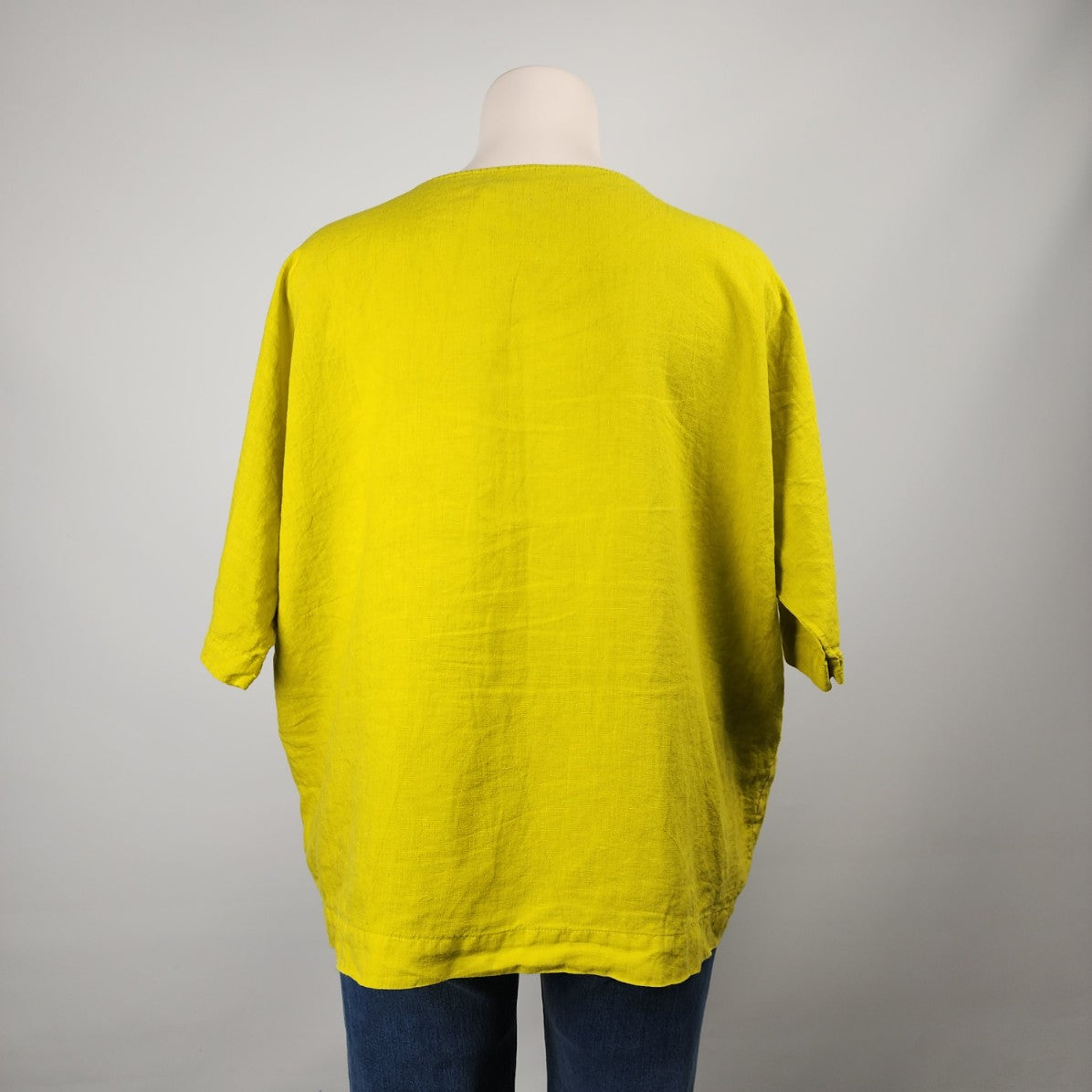 Bryn Walker Yellow Linen Button Up Blouse Size L/XL