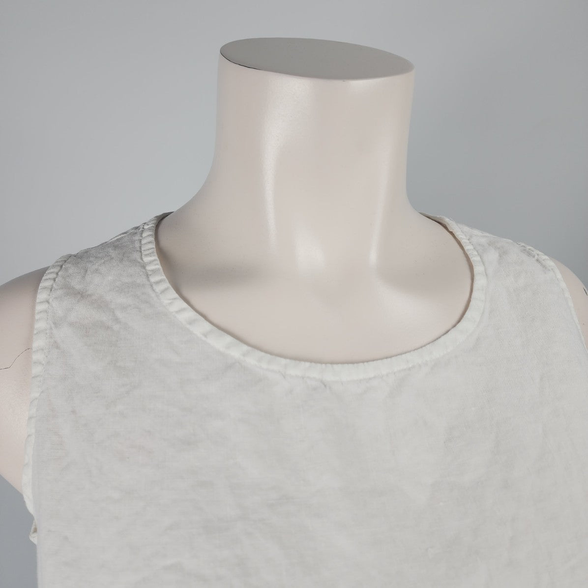 Bryn Walker White Linen Sleeveless Top Size L/XL