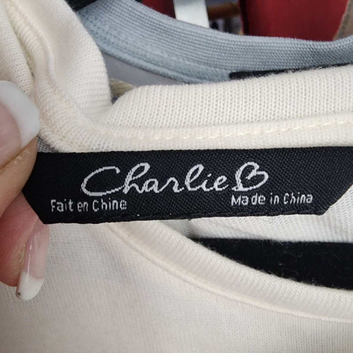 Charlie B Cream Knit Sweater Top Size XL