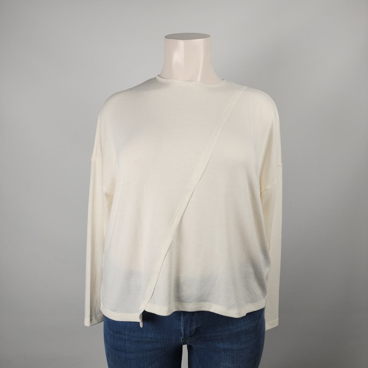 Charlie B Cream Knit Sweater Top Size XL