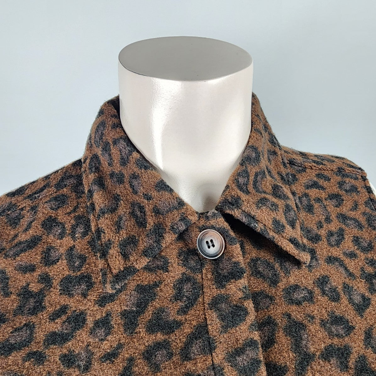 Charlie B Brown Animal Print Button Up Long Vest Size XL